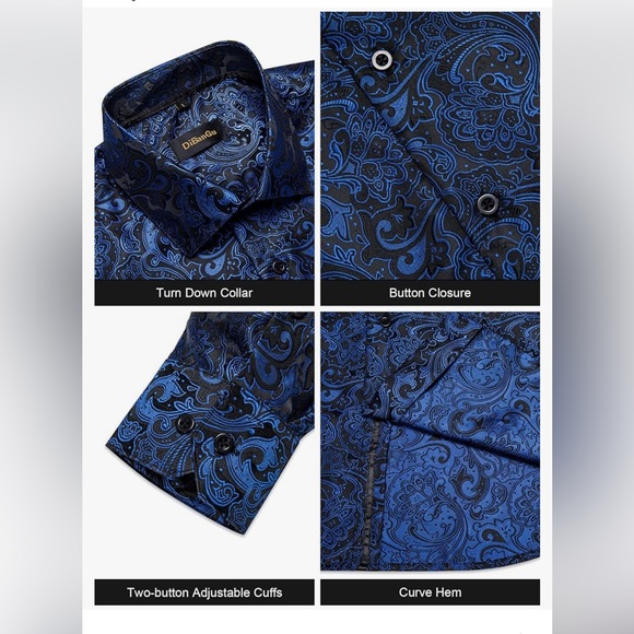 DiBanGu Mens Dress Shirt - Picture 5 of 8